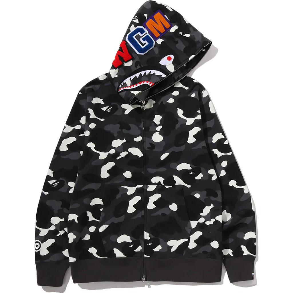 CITY CAMO SHARK REGULAR FIT FULL ZIP HOODIE MENS