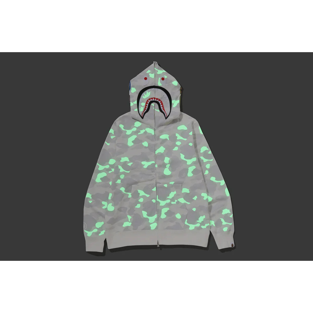 CITY CAMO SHARK REGULAR FIT FULL ZIP HOODIE MENS White