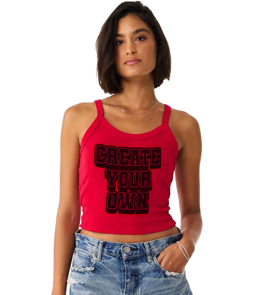 Women's spaghetti strap baby tank top Custom