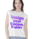 Ladies Flowy Rolled Cuff Muscle T-Shirt
