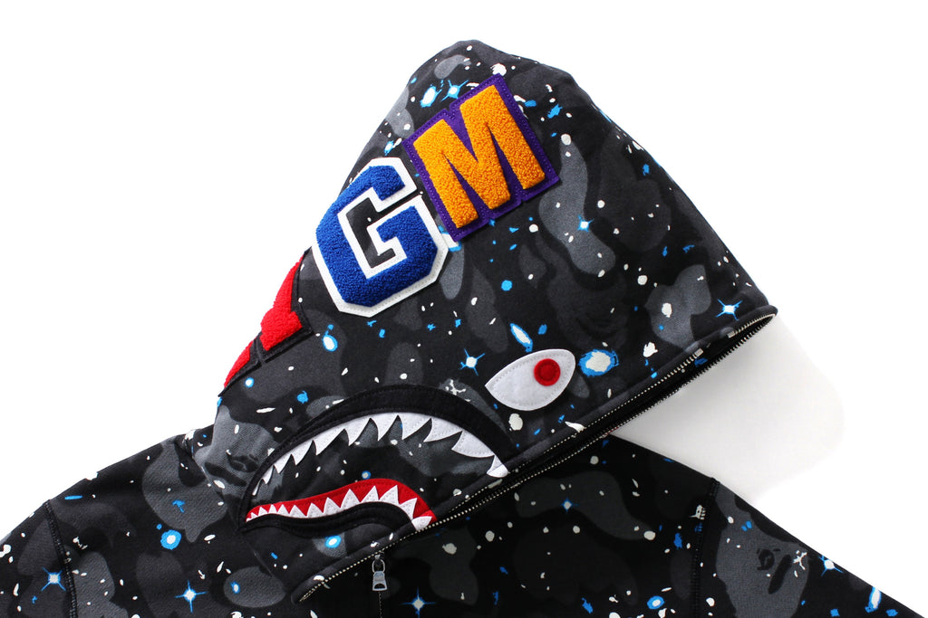 SPACE CAMO SHARK FULL ZIP HOODIE