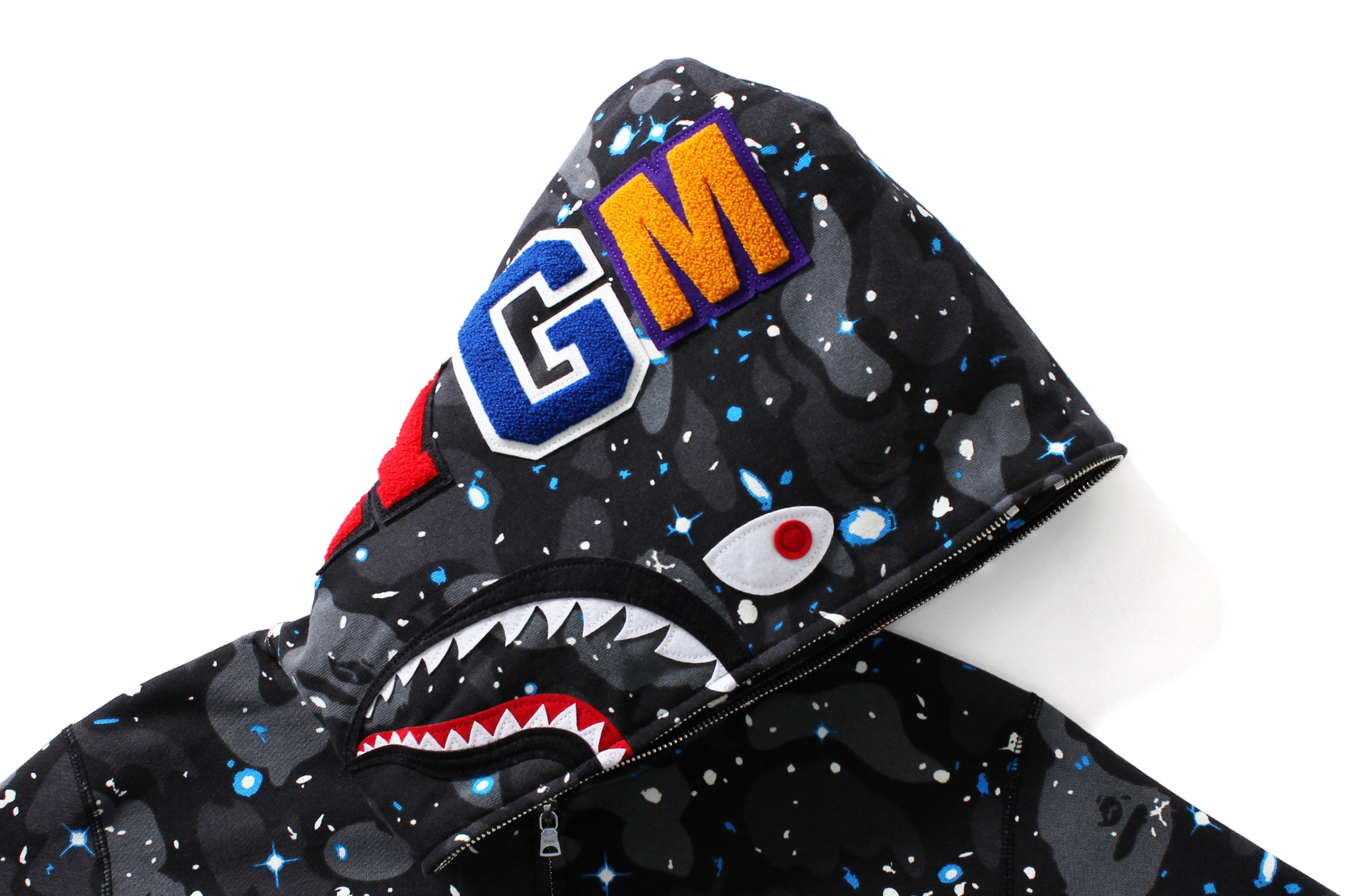 SPACE CAMO SHARK FULL ZIP HOODIE