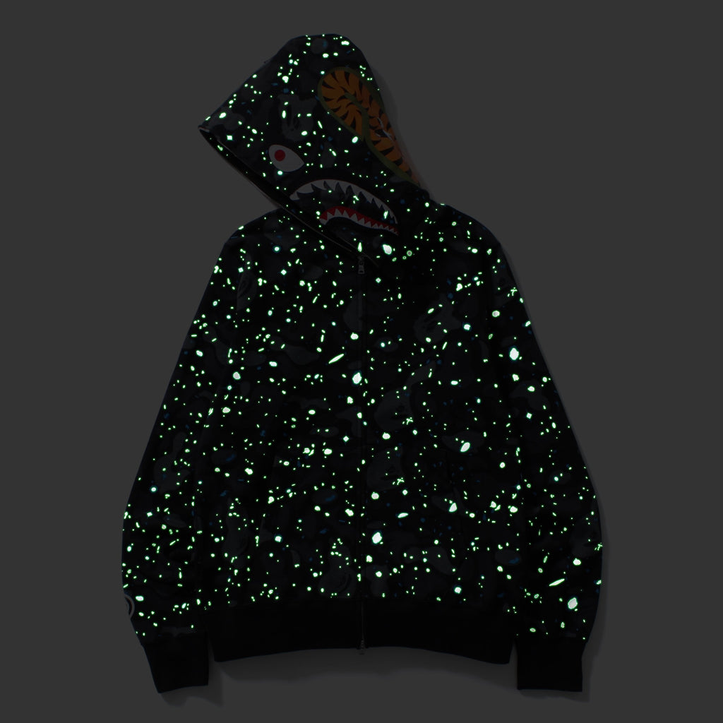 SPACE CAMO SHARK FULL ZIP HOODIE