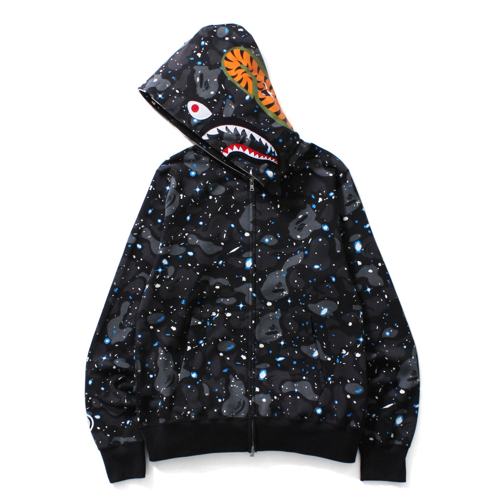 SPACE CAMO SHARK FULL ZIP HOODIE