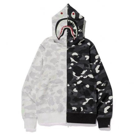 City Camo Half Shark Full Zip Hoodie
