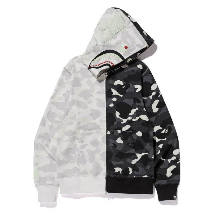 City Camo Half Shark Full Zip Hoodie