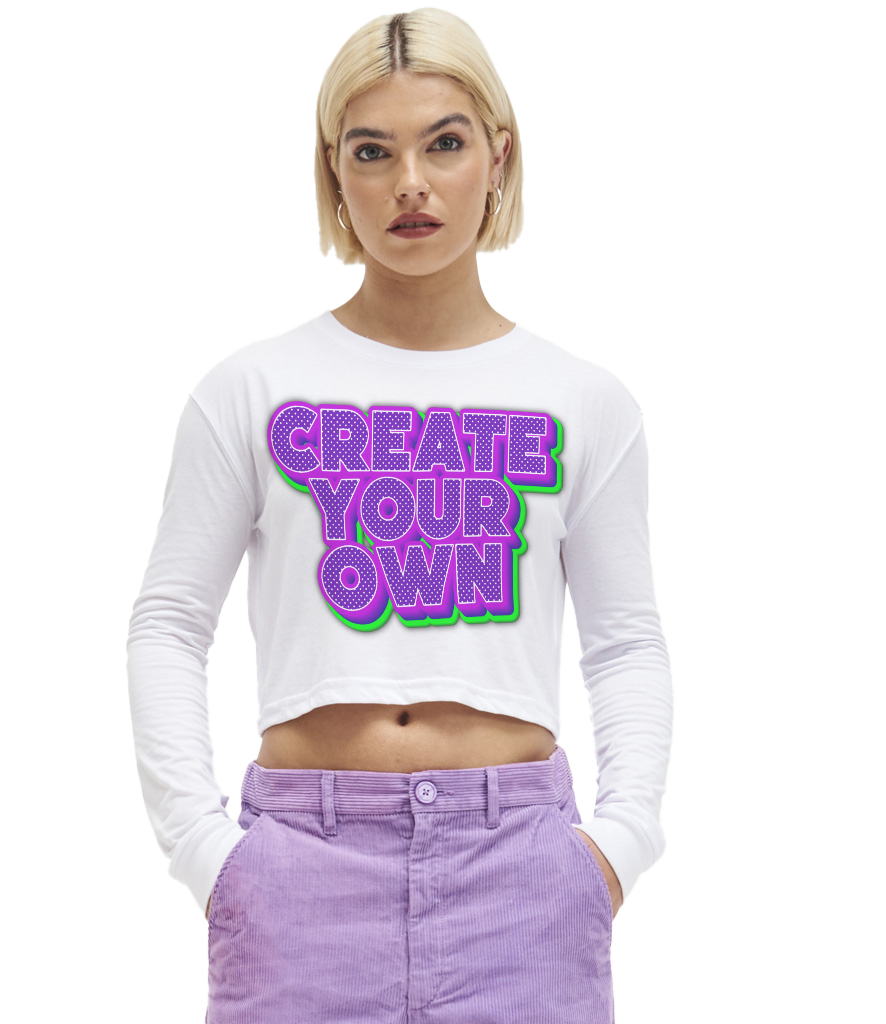 Long sleeve cropped t-shirt