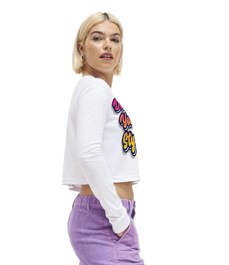 Long sleeve cropped t-shirt
